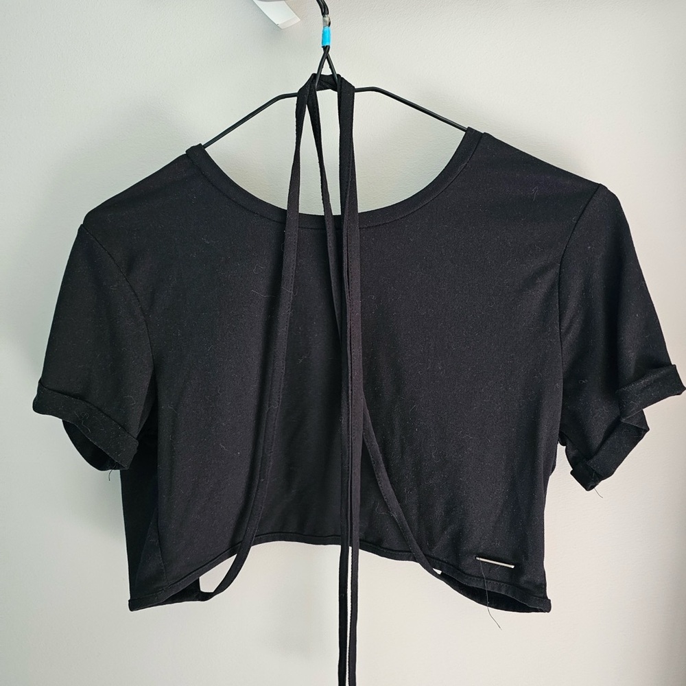 Laced, Black Crop top Summer Ray